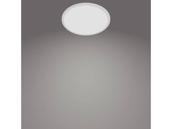 Plafonnier SuperSlim blanc Ø 24,5 cm IP44 4 000 K - Philips - Salle de bains - Métal - Rond