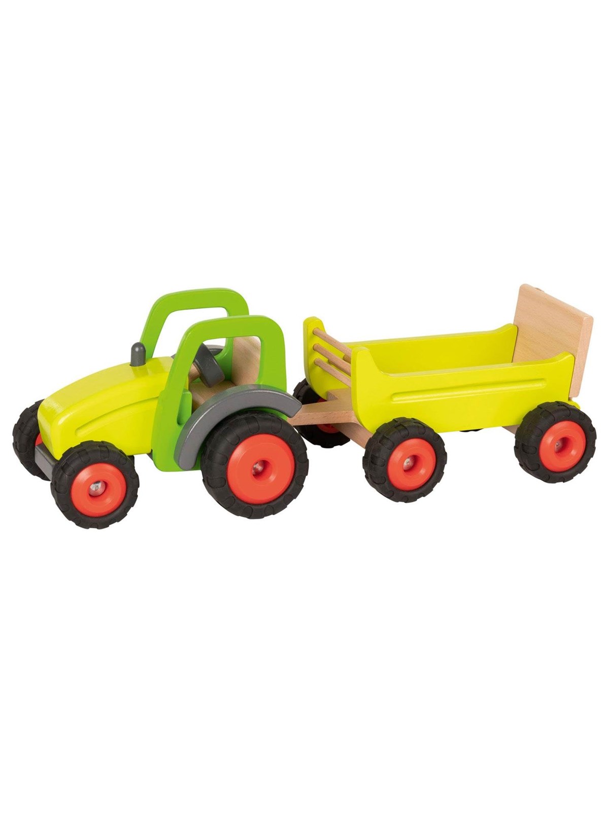 Goki Wooden Tractor with Trailer