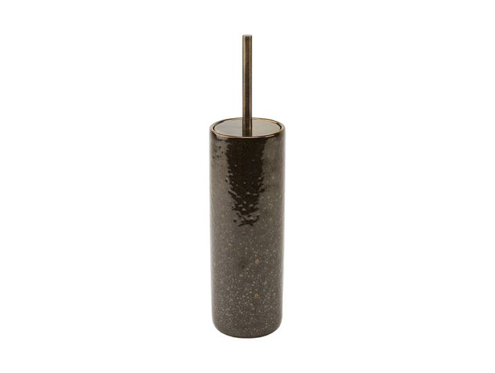 Handgefertigter Design Toilettenbürstenhalter „Ugo“ aus Keramik, Vintage Bronze Vintage Bronze, Gold Aquanova