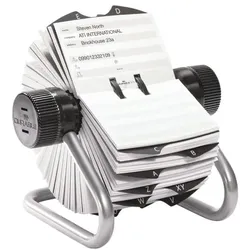 Durable Rollkartei »Telindex Rotationskartei« silber, 21.5x12x18.5 cm