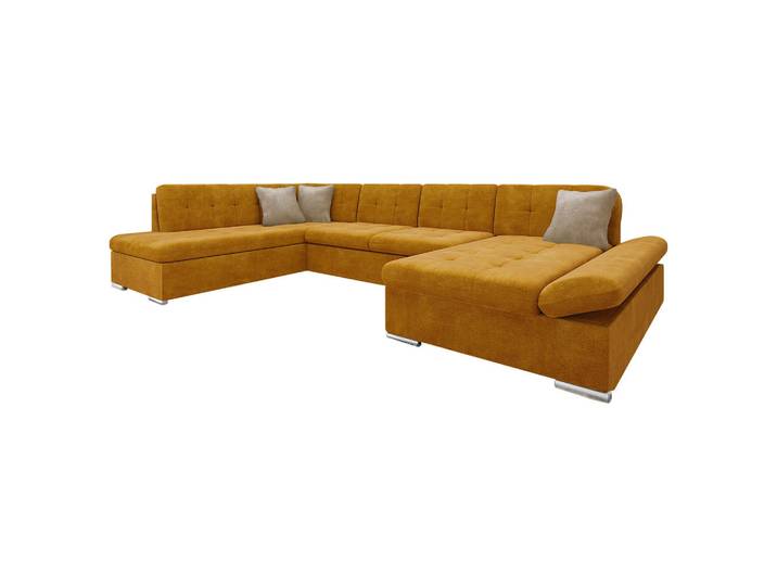 Mirjan24 Ecksofa Bergen, Seite: Rechts, Bronzefarben, U-Form,Rechteckig, 205x76x345 cm, Wohnzimmer, Sofas & Couches, Wohnlandschaften, Wohnlandschaften in U-Form