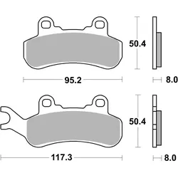 SBS, Bremsbeläge, (Sintermetall)