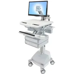 Ergotron Wagen für LCD-Display/Tastatur/Maus/CPU/Notebook/Barcodescanner (offene Architek, Notebookwagen, Grau