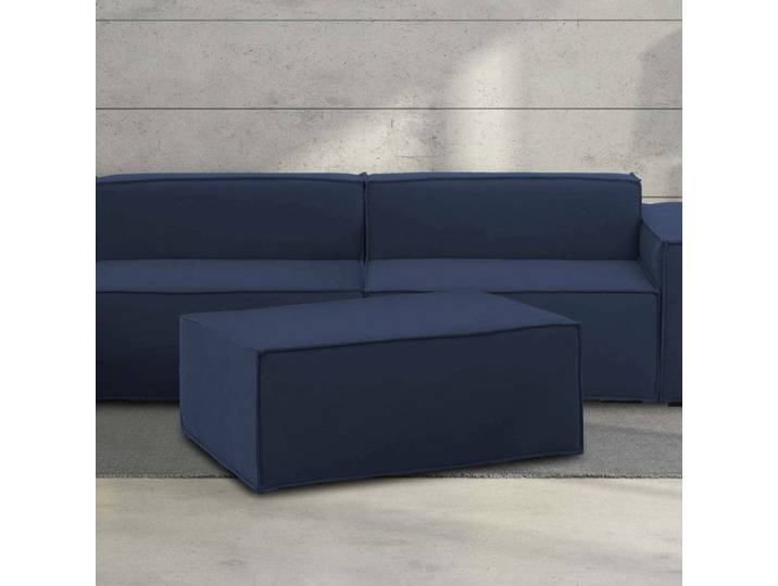 Pouf Assisi Talamo Italie en Tissu bleu 70x100x43h cm