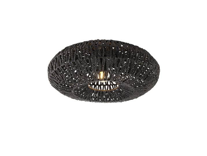 Plafonnier rétro noir 50 cm - Lina