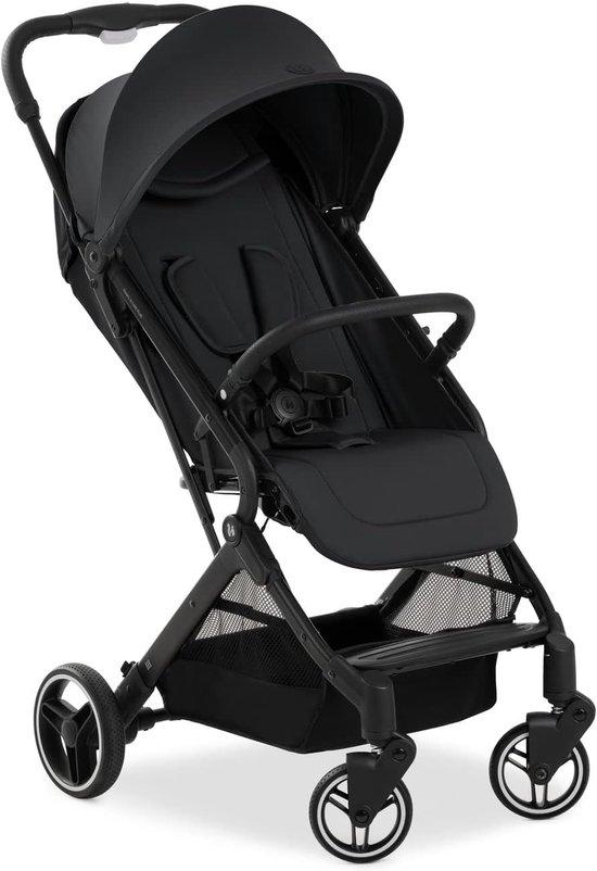 Reisebuggy mit Liegefunktion - Kompakter Kinderwagen - Bequemes Reisen - Leichtes Aluminiumgestell - Bis zu 25 kg - Schwarz
