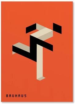 Inspire Essentials Abstract Bauhaus Orange Geometric Wall Art Canvas Prints 7 19.69 29.53 In