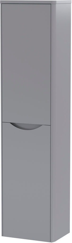 Nuie Lunar Wall Linen Cabinet Satin Grey 139.2cm H X 35.6cm W X 25.3cm D