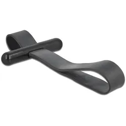 DELOCK Kabelbinder mit Gummischlaufe schwarz