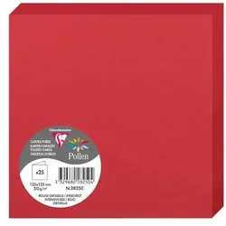 Pollen 250x Doppelkarte Pollen 135x135mm 210g - Kirschrot 2825C