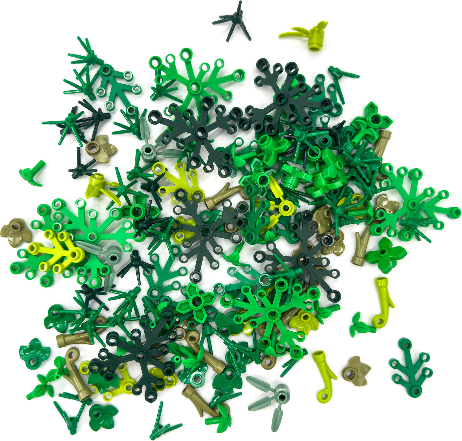 LEGO Groene Stuff Bladeren Gemengd 100 stuks