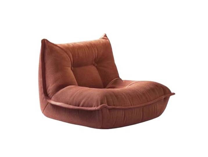 Xumh2024-3 Sitzsack Lazy Sofa, einzelnes kleines for kleine Wohnungen, lässiger Lounge-Sessel for Schlafzimmer(Red)