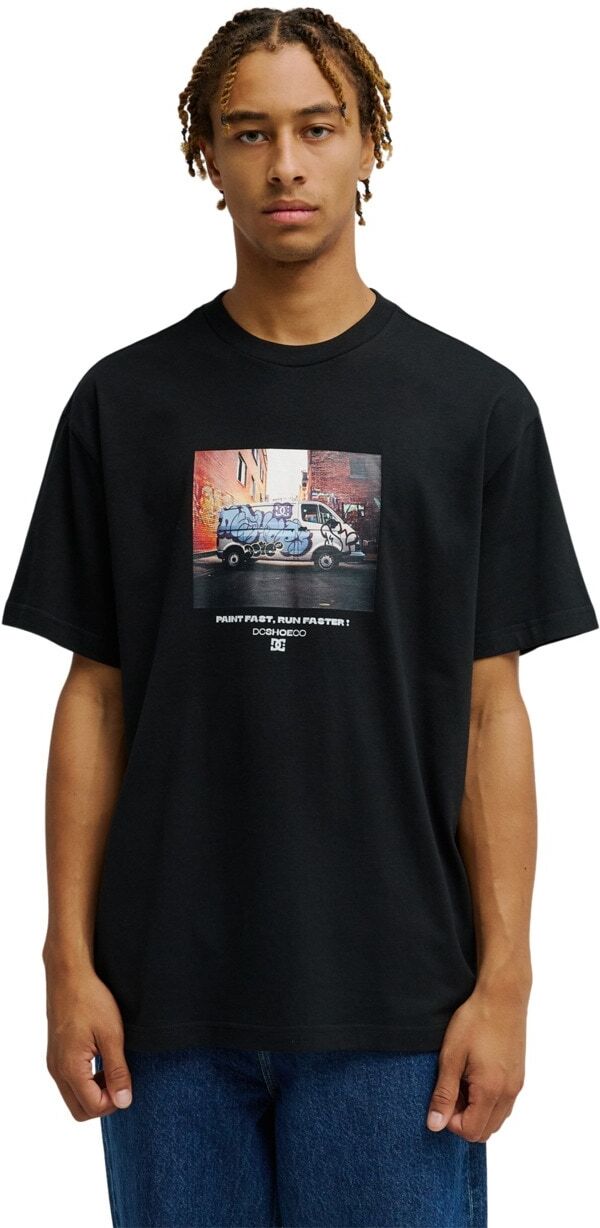 T-Shirt DC SHOES "DC Painted Van", Herren, Gr. XXL, schwarz, Obermaterial: 75% Baumwolle, 25% Baumwolle., Shirts T-Shirt schwarz XXL