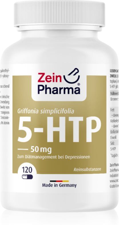 ZeinPharma Griffonia 5-HTP 50 mg Kapseln zur Förderung der physischen und mentalen Gesundheit 76 g