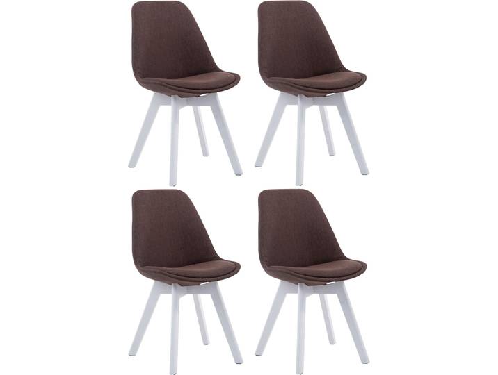 lot de 4 chaises visiteurs Borneo V2 tissu