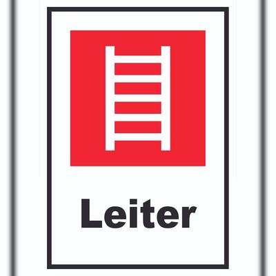 HB-Druck Leiter Schild A0 Rückseite selbstklebend