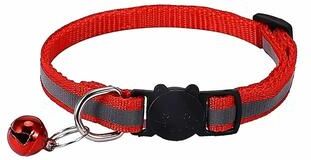 Uplift Essentials Reflective Safety Breakaway Cat Collar High Visibility Newborn Puppy & Kitten ID Ring red