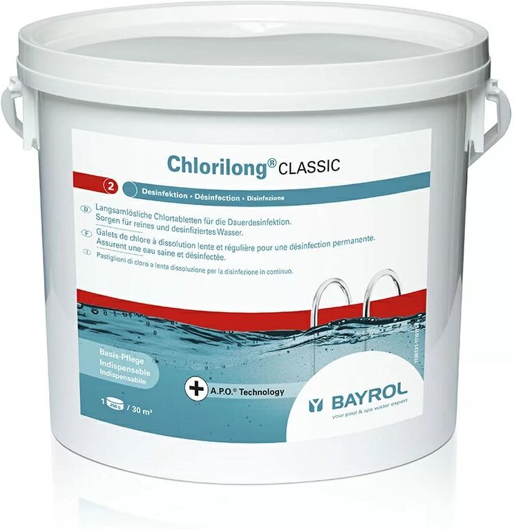 Chlorilong Classic Bayrol - chlore lent - 20 kg (2 seaux de 10 kg)