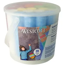 Westcott 20x Straßenkreide blau