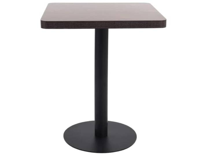 KGHERMDF Bistrotisch Dunkelbraun 60x60 cm MDF Stahlgestell, Pflegeleicht, Für Zuhause, Restaurant, Cafe, Bar