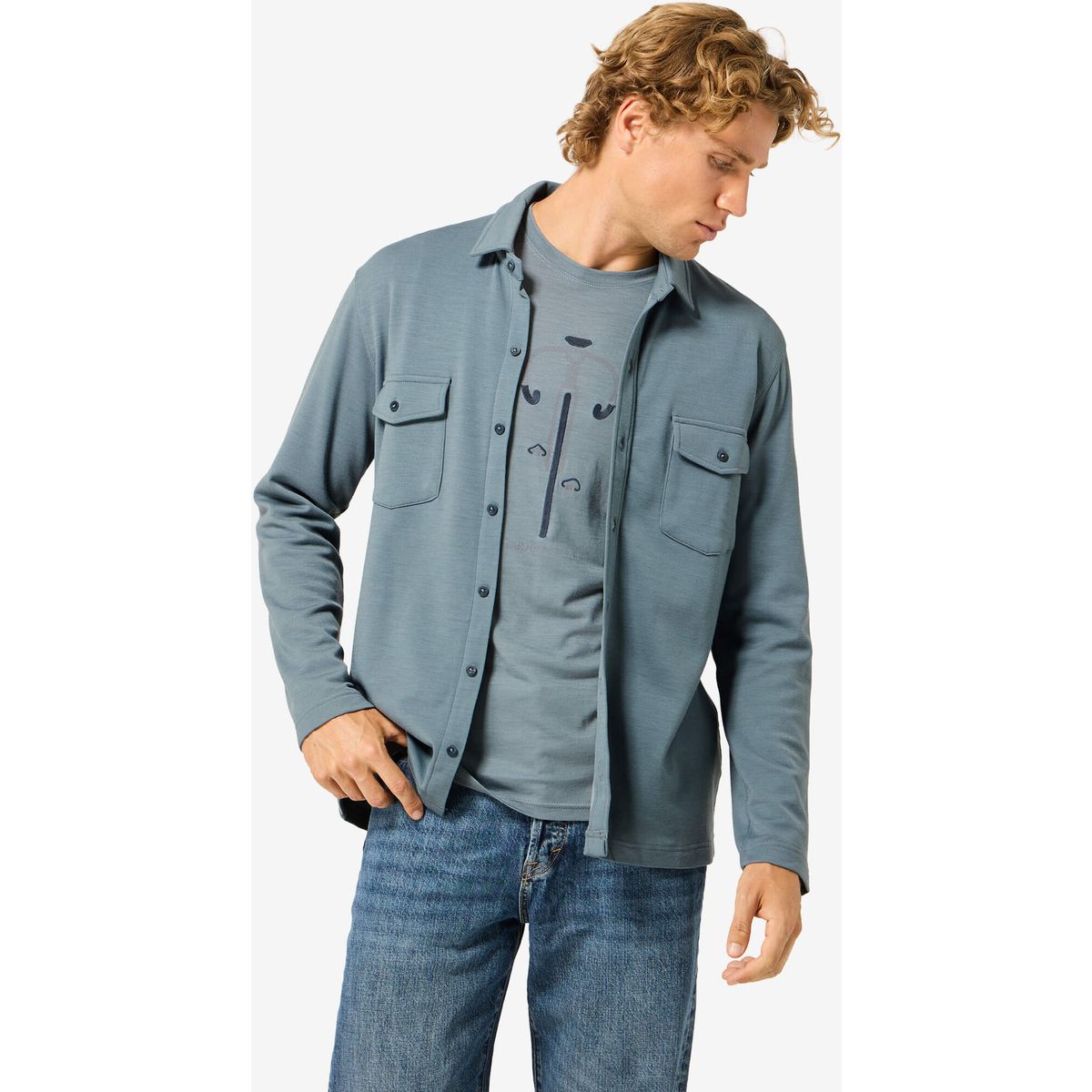 Super.Natural M Adventure Shirt stormy weather (63I) S SNM01780063IS