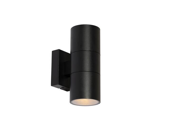 Moderne Buiten wandlamp zwart 2-lichts AR70 IP44 - Duo
