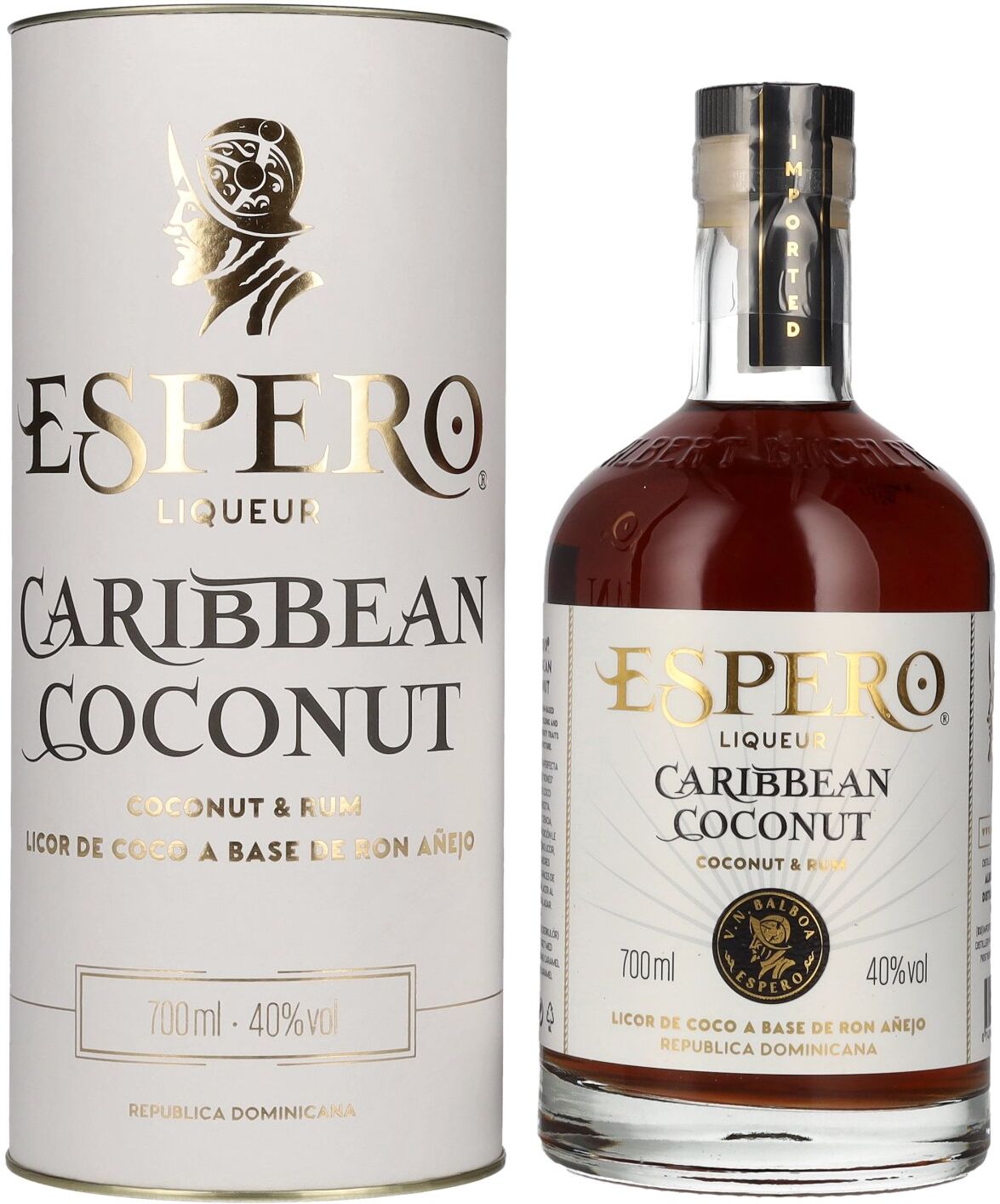 Ron Espero Caribbean Coconut & Rum Liqueur 40% Vol. 0,7l in Geschenkbox
