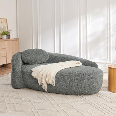 Unbranded "67"" Oval Lazy Sofa Chair with Integrated Backrest & Armrest, Compact Space-Saving Lounge Chair - N/A"