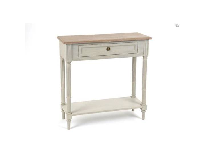Console - Edouard - 1 tiroir - 1 étagère - Blanc - Contemporain