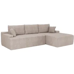 Sofa Coredo mit Cord Bezug & Dekokissen - Taupe