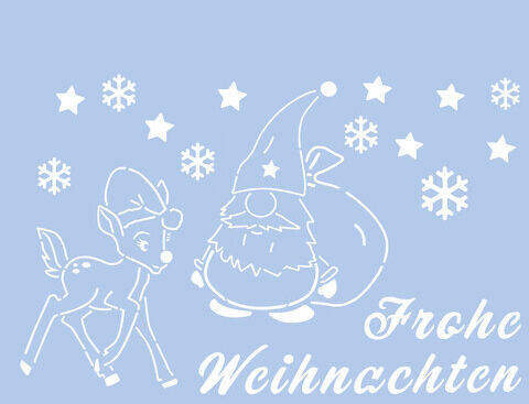 buttinette Schablone "Frohe Weihnachten", 59 x 39 cm