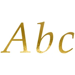 PartyDeco Buchstaben Aufkleber 5 Bögen 143 Buchstaben 25 Zeichen Sticker zum Beschriften, Basteln und Dekorieren Gold