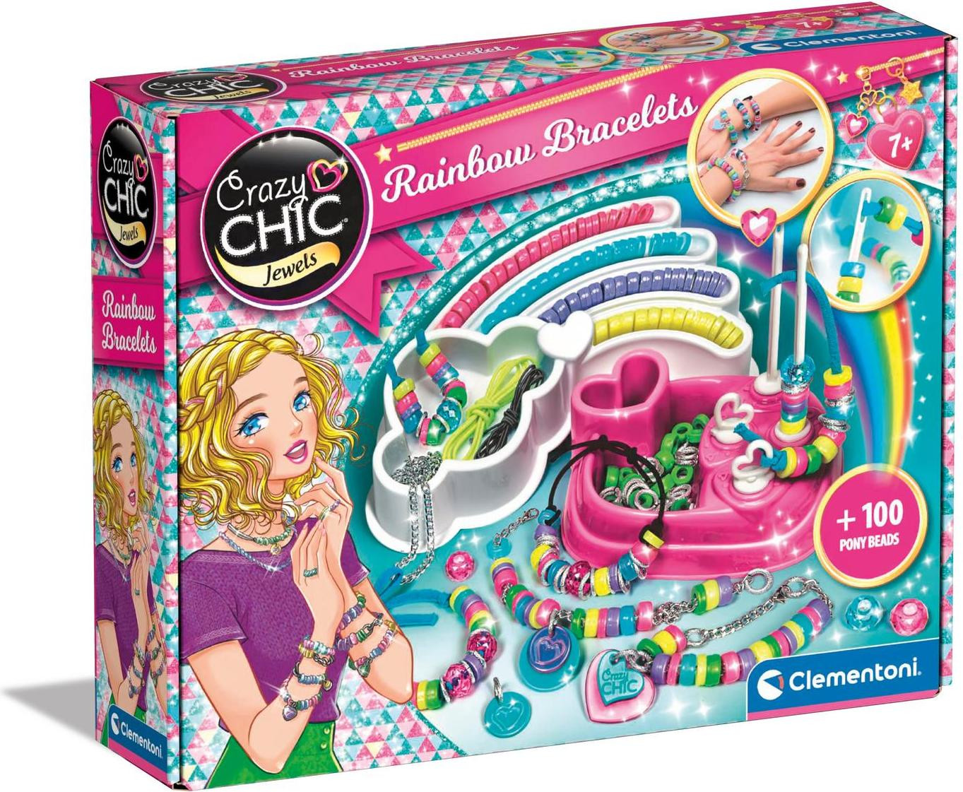 Clementoni Crazy Chic armbanden in regenboogkleuren