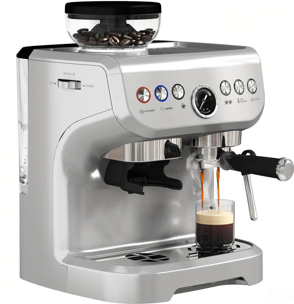 HOMCOM Bean to Cup Coffee Machine Good Housekeeping Institute Approved Silver 2L