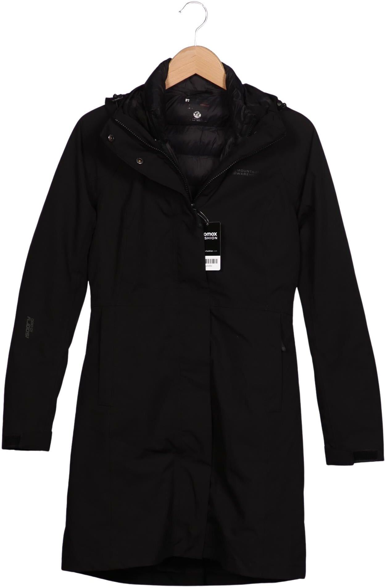 Mountain Warehouse Damen Mantel, Schwarz, Gr. EU 34, Synthetik / Elasthan - Second Hand