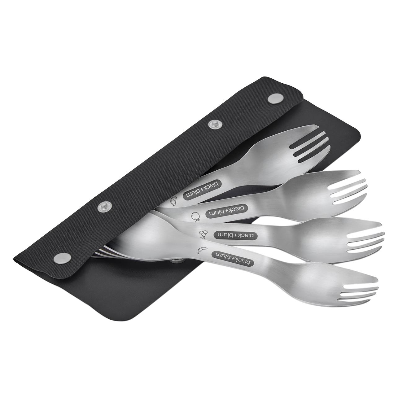 Black + Blum Steel Spork Set - Edelstahl-Besteck (OL-SP001)