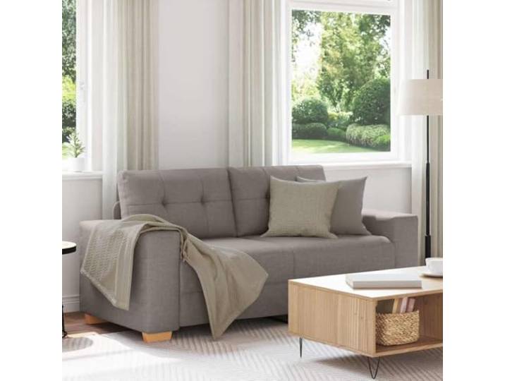 ZQQLVOO Loveseat-Sofa Taupe 180x77x82 cm Stoff Polyesterstoff, Schaumstoffsitze, Sperrholzrahmen, für Wohnzimmer, Schlafzimmer