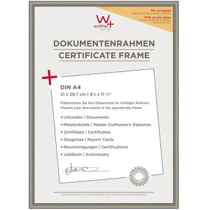 walther-design Bilderrahmen New Lifestyle KVX130D, A4, 21 x 29,7 cm, Kunstglas, Kunststoffrahmen, stahl