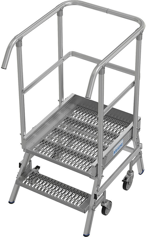 Podestleiter mit R13-Rutschhemmung, mit einseitigem Aufstieg, 2 Stufen inkl. Plattform KRAUSE