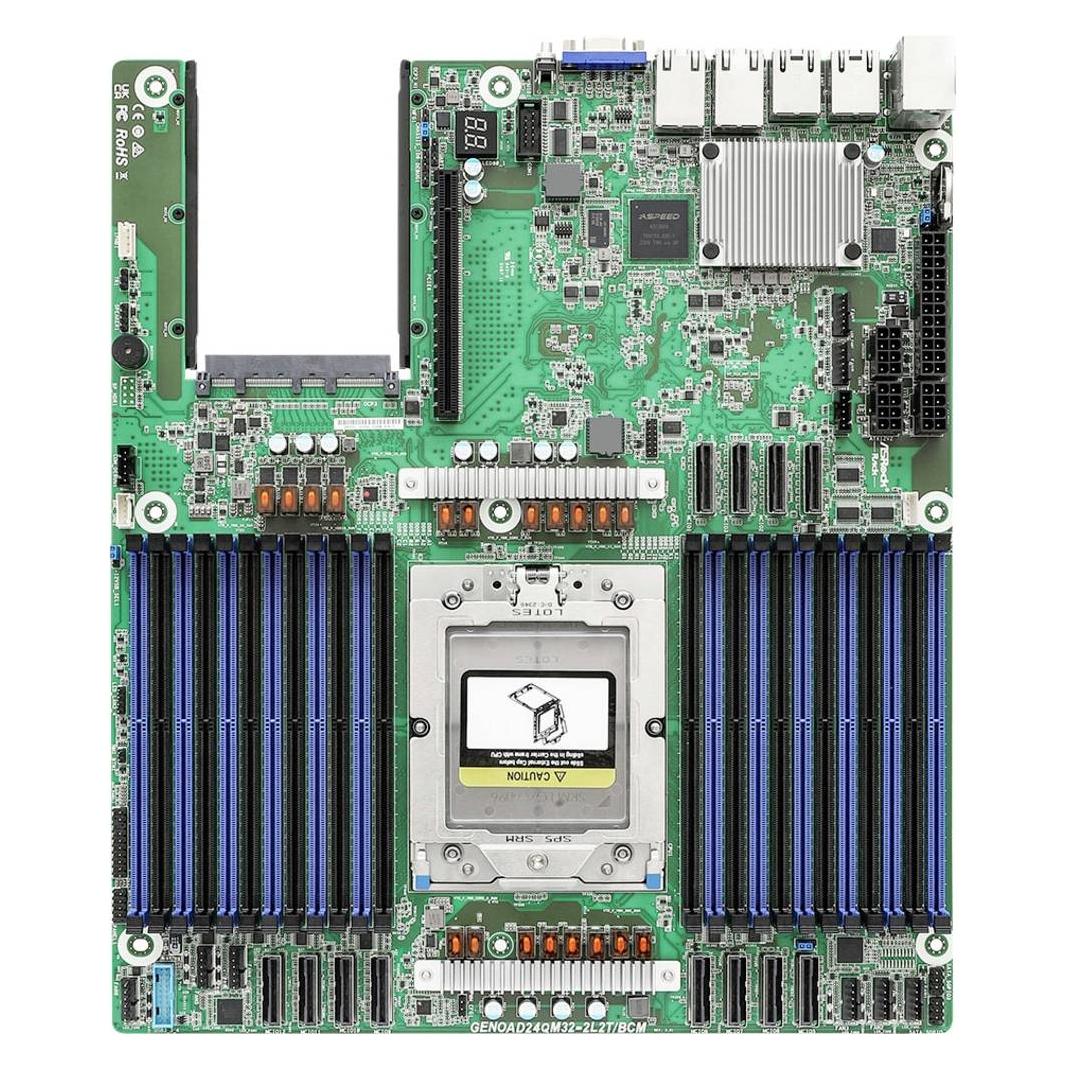 AsRock Mainboard GENOAD24QM32-2L2T/BCM EEB Sockel SP5 Bulk (SP5) (GENOAD24QM32-2L2T/BCM-B)