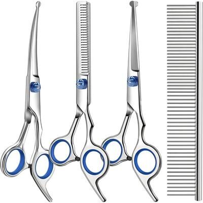 Uplift Picks Professional Pet Grooming Scissors Set 4 In 1 Dog And Cat Grooming Kit With Comb Professional Pet Grooming Scissors Set 4 In 1 Dog And Cat Grooming Kit With Comb