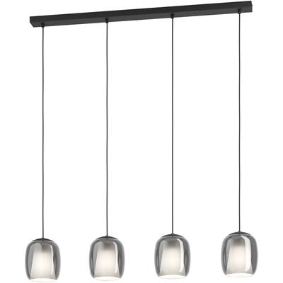 EGLO Hängeleuchte "CIAMPINO Pendellampe - Stahl - E27 - 4X28W - IP20", grau (schwarz), 4, H: 110cm, 1 Stk., Leuchten, Hängelampe, Deckenlampe, Wohnzimmer, Esszimmer, L97,5 x B15 x H110 cm, Hängeleuchte