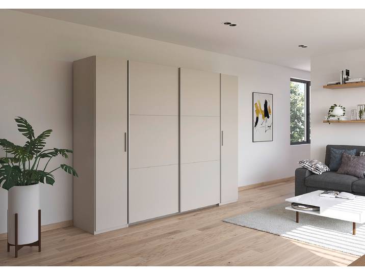 Kombischrank Kronach 268cm Beige/Kaschmir Silber