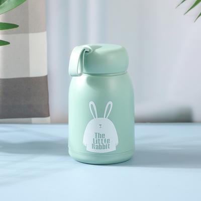 ModernMart Cute Mini Thermos Bottle Stainless Steel Smart Temperature Water Bottle For Kids Girls green