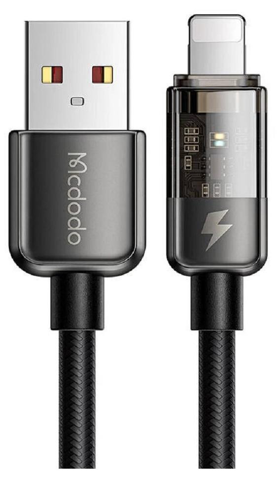 MCDODO CA-3140 Anti-breekbare smartphonekabel, USB naar iOS, snellader, 3A, 1,2 meter, zwart
