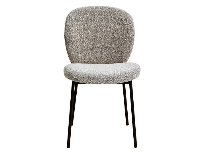 Chaise repas effet laine bouclette grise