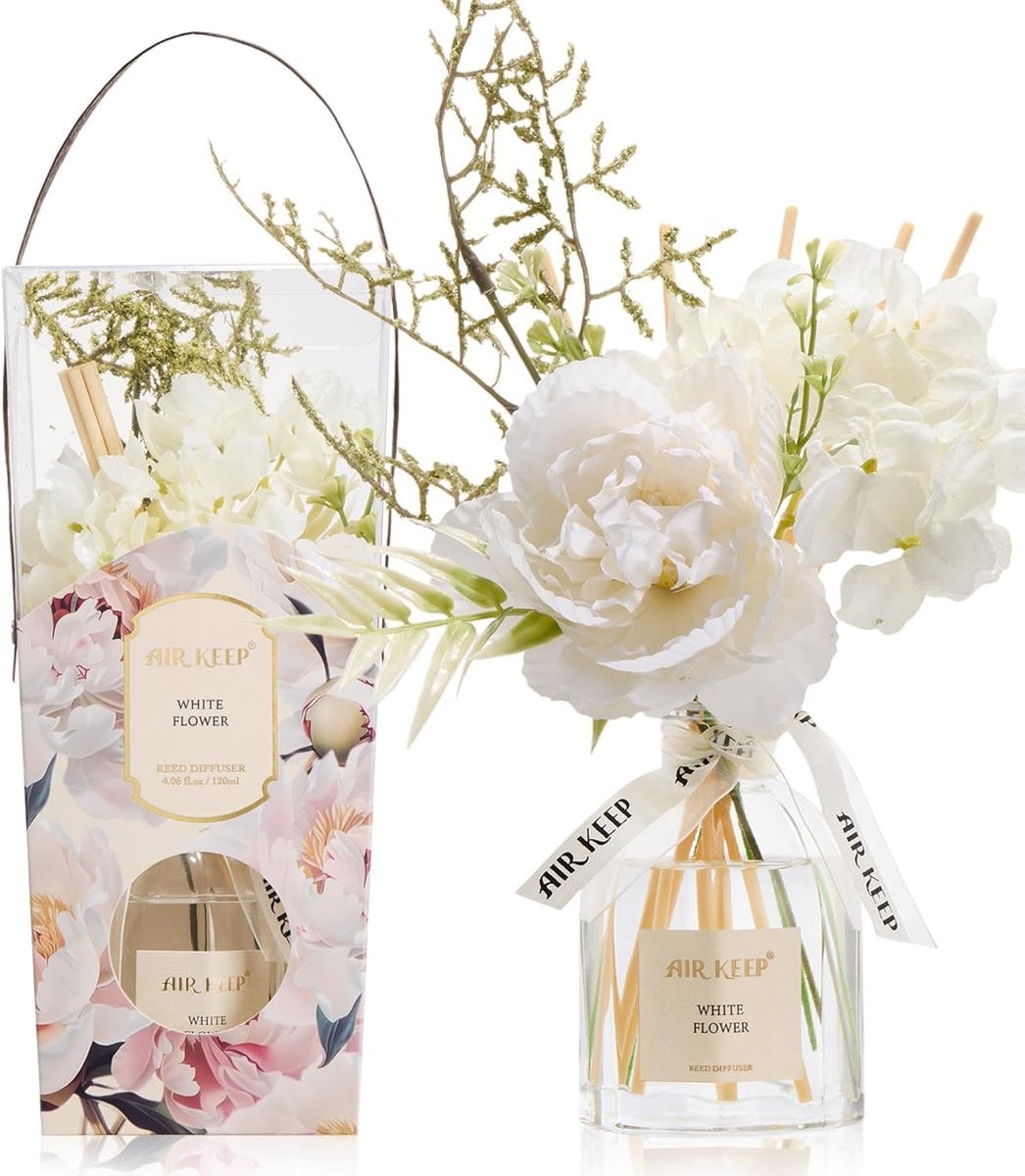 SnelShoppen Geurstokjes Diffuser White Flower 120 ml - Decoratieve Geurverspreider