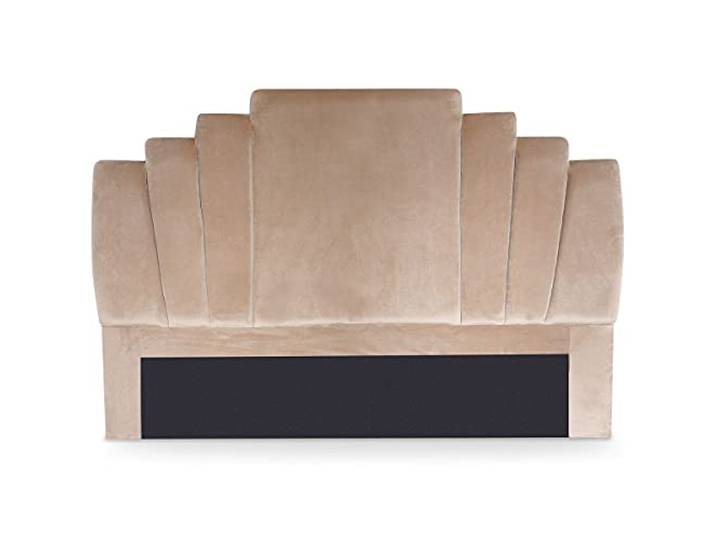 Menzzo Arena Kopfteil Bett 180 cm, Samtbezug Taupe