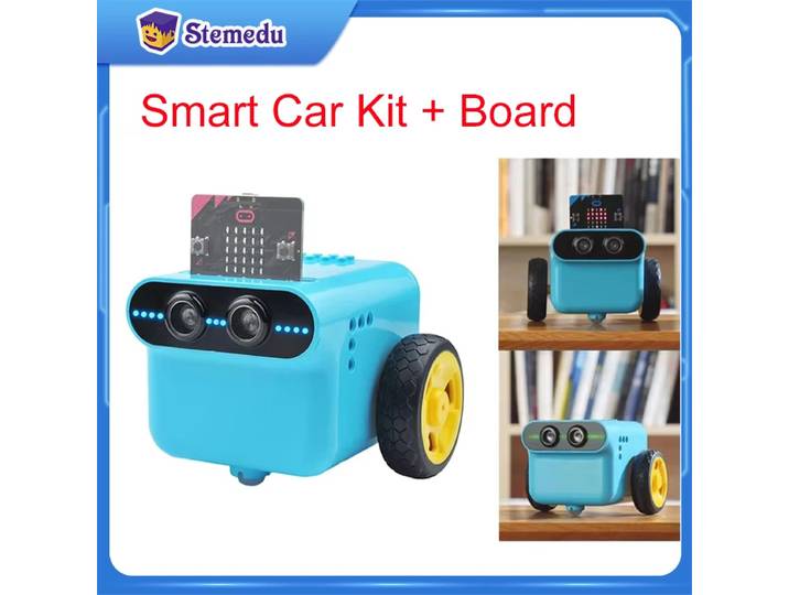 Micro:bit TPBot Kit de codage de Robot de voiture Programmable Extension de bloc de construction de voiture intelligente pour l'enseignement de la classe d'apprentissage de la programmation des