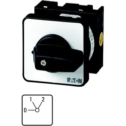 Eaton 074455 Stufenschalter für Heizung, T0, 20 A, Zentraleinbau, 1 Baueinheit(en), Kontakte: 2, 60 °, rastend, mit 0-Stellung, 0-2, Abwicklungs